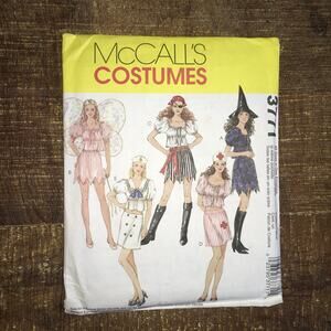McCalls Sewing Pattern 3771 Witch Pirate Fairy Nurse Sailor Costume XS-L UNCUT